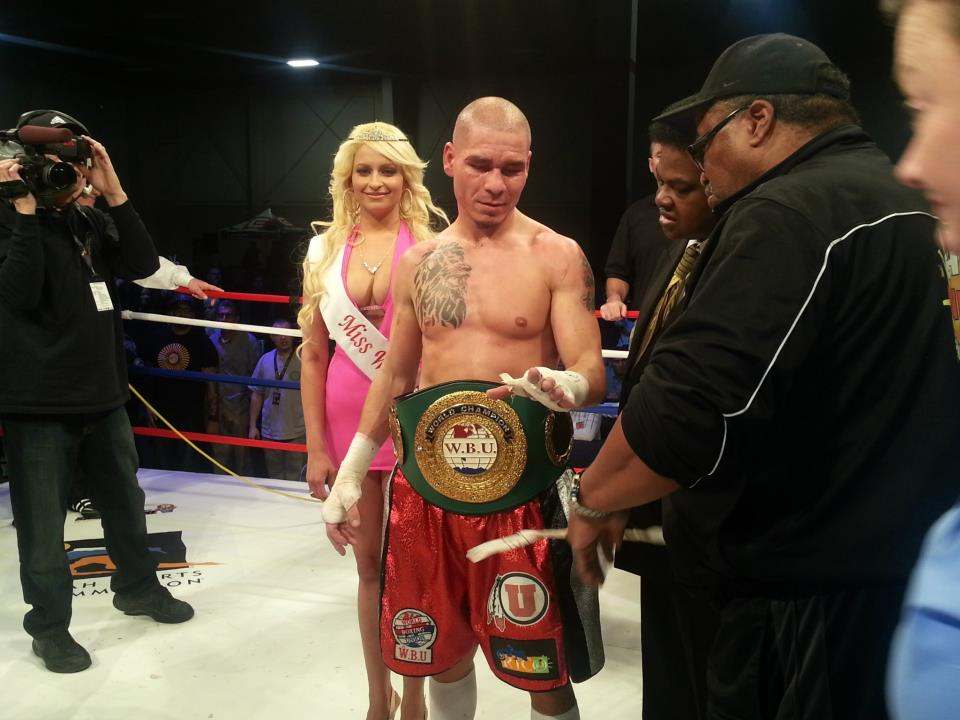 Miss WBU Boxing with World Champion Chris Fernandez